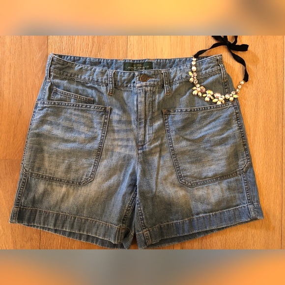RALPH LAUREN High-Waisted Denim Jeans Shorts EUC - Picture 6 of 8